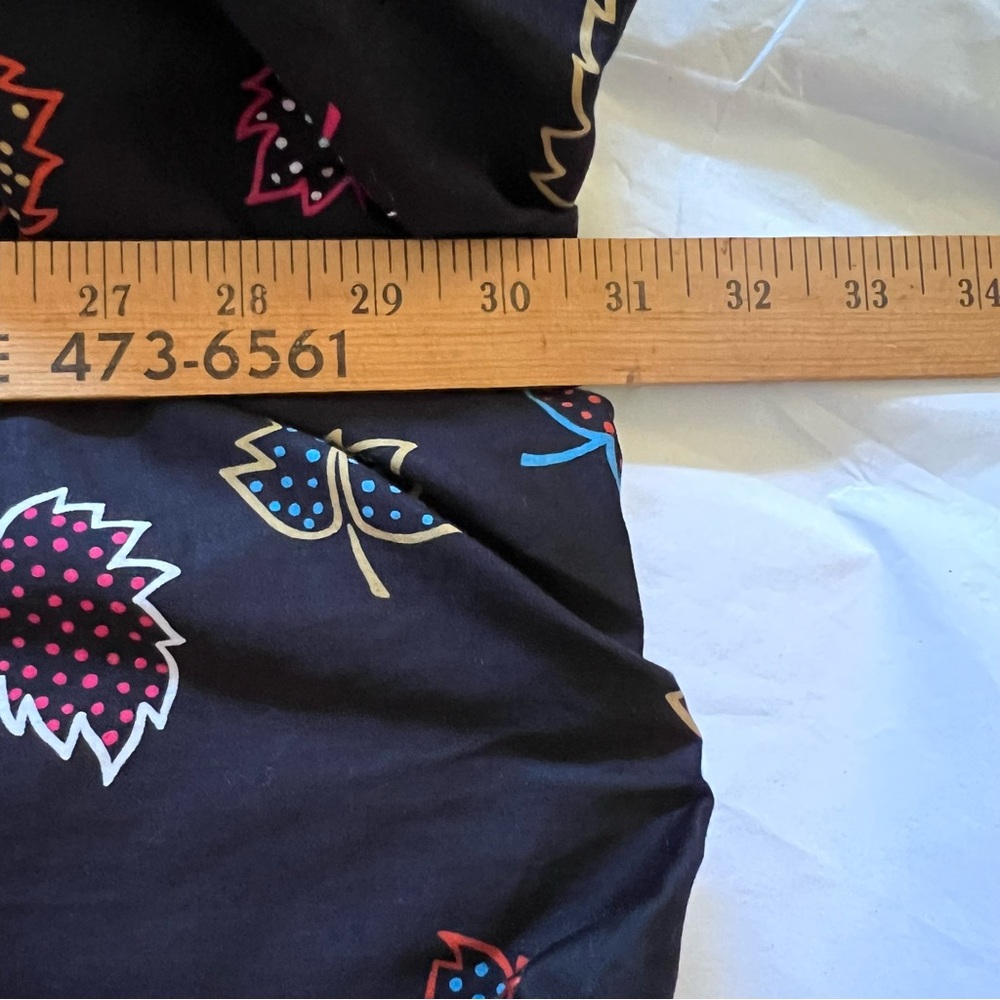 Marc By Marc Jacobs Black Cotton Bubble Dress with Multicolor Leaf Design - Picture 15 of 15